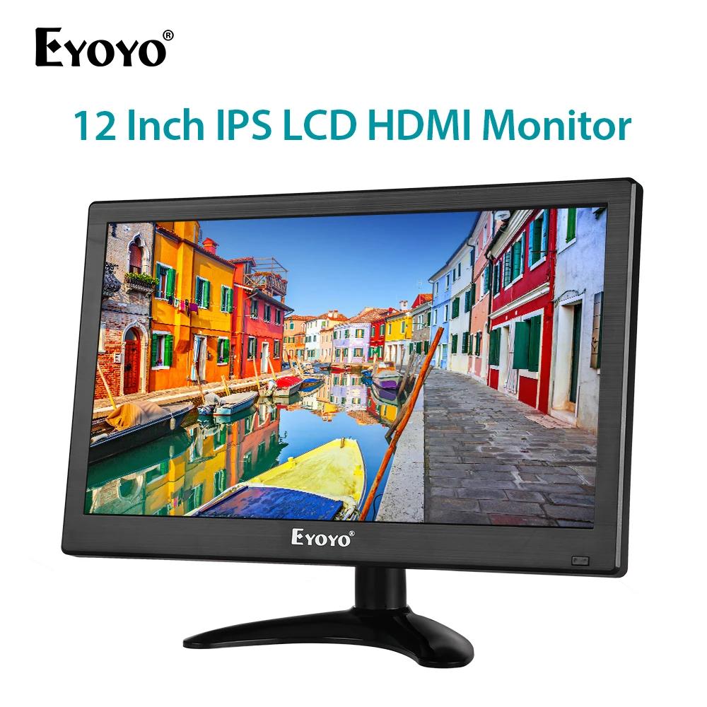 Eyoyo PC ǻ ī޶ DVD ȿ BNC ̺  HD 1920x1080 IPS LCD HD  ȭ Է   ÷, 12 ġ